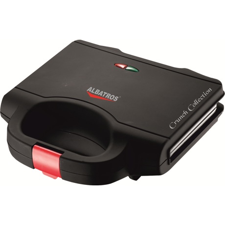 Sandwich maker Albatros S2B-750, 750 W, Carcasă termoizolantă, Plăci antiaderente, Mâner termorezistent, Negru