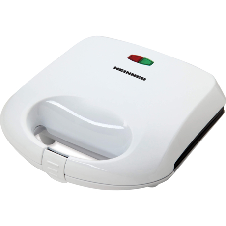 Sandwich maker Heinner SM-K750W, 750W, Placi grill antiadezive, Capacitate 2 sandwich-uri, Alb