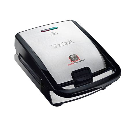 Sandwich-maker Tefal Snack Collection SW852D12, 700 W, Preparare gofre, Inox/Negru