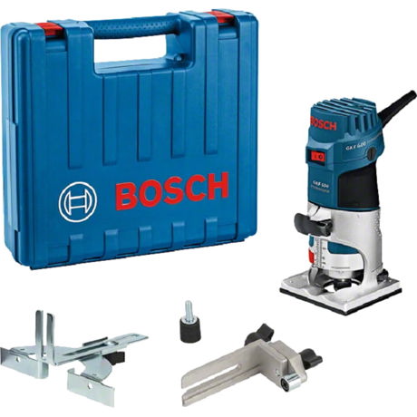 Masina de frezat muchii Bosch Professional GKF 600, 600W, 33000 RPM, Limitator paralel , Valiza, Albastru, 060160A100
