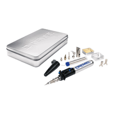 Aparat de sudare pe gaz 6-în-1 Dremel VersaTip 2000-6 Hobby, 17 ml, Timp ardere 90 minute (max.), 550 °C- 1200 °C, 6 accesorii, Argintiu, F0132000KA