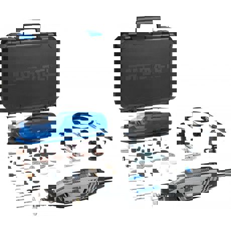 Unealta multifuncţională Dremel 4300-3/45, 175 W, 35.000 rpm, Viteza variabila, 45 de accesorii, Negru/Gri, F0134300JC