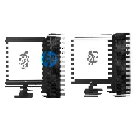 Sistem Desktop HP ProDesk 400 G4 Microtower + Monitor 20.7" V213a, Intel Core i5-7500 Quad Core, RAM 4GB DDR4, HDD 500GB, FreeDOS