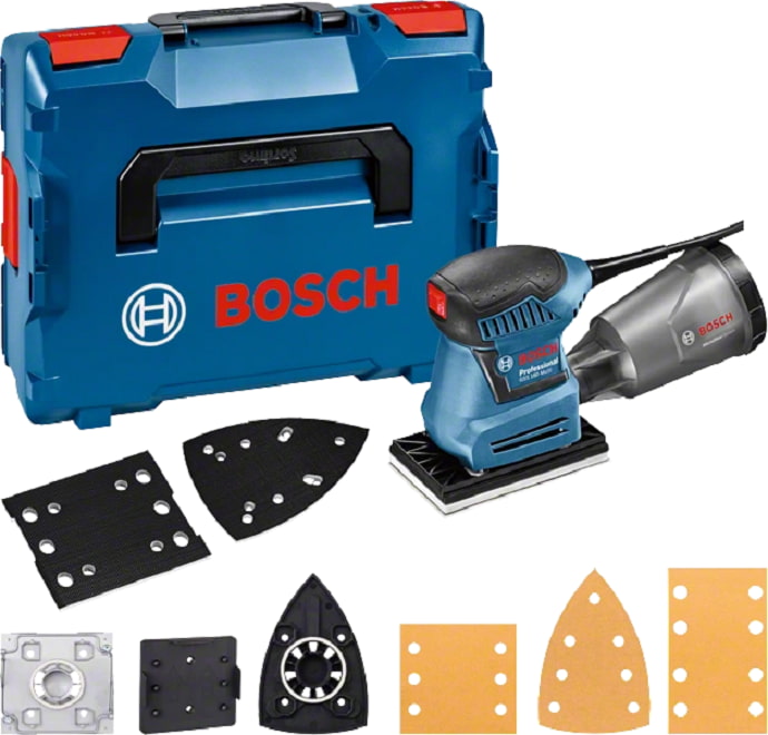 Şlefuitor cu vibratii Bosch Professional GSS 160 MULTI, 180 W, 24.000 vibraţii/min., 12.000 rpm, Valiza, Albastru, 06012A2300