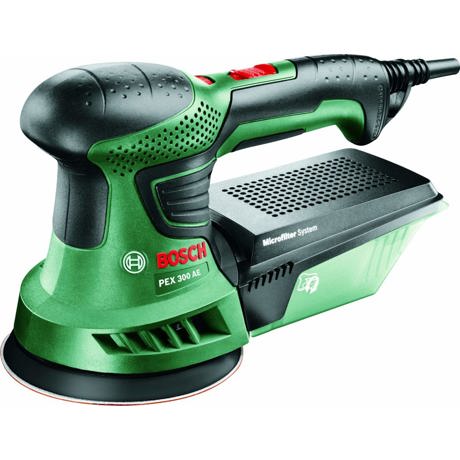 Slefuitor Bosch PEX 300 AE, 180 W, 12.000 rpm, 24.000 vibratii/minut, Negru/Verde, 06033A3004