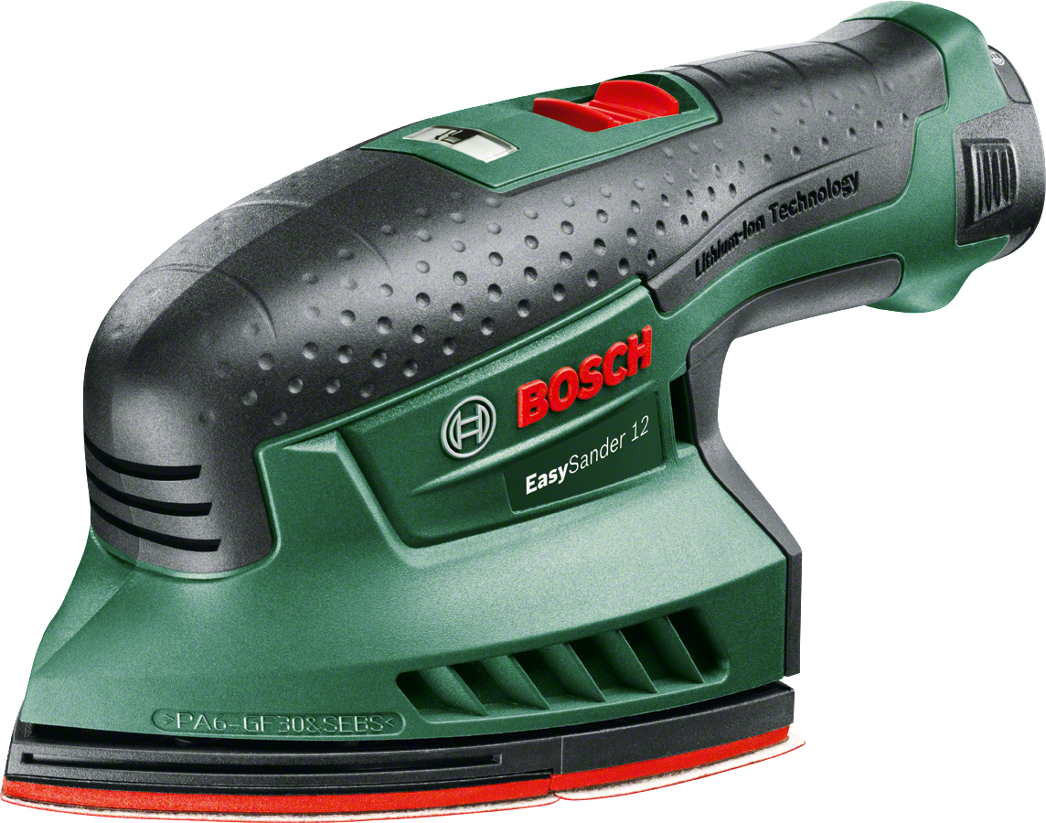 Maşină de şlefuit multifuncţionalăBosch EasySander 12, 12 V, 22.000 vibraţii/min., Acumulator Litiu-Ion, Negru/Verde, 0603976909