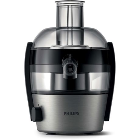 Storcator de fructe si legume Philips Viva Compact HR1836/00, 500 W, Recipient suc 0.5 l, Recipient pulpa 1 l, 1 Viteza, Negru/Argintiu