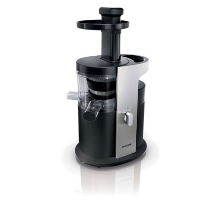 Storcator de fructe si legume cu melc Philips Avance Collection HR1880/01, 200 W, Recipient suc 1.5 l, Recipient pulpa 1.5 l, Negru/Argintiu