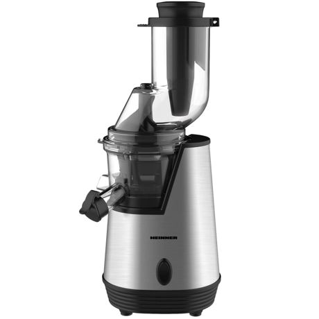 Storcator cu melc Heinner Vitamin fresh HSJ-200X, Recipient suc 0,6L, Recipient pulpa 0.6L, Sita inox, Functie Reverse, Inox