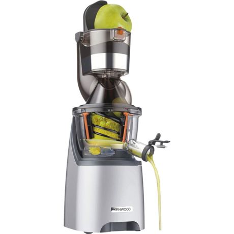 Storcator de fructe si legume cu melc Kenwood PureJuice Pro JMP800SI, 240 W, 48 RPM, Recipient suc 1.5 l, Recipient pulpa 1.5 l, Argintiu
