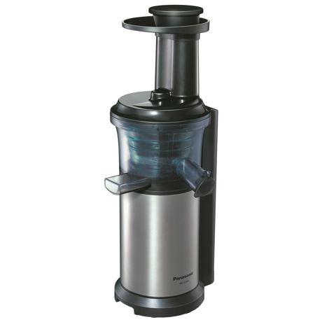 Storcator lent de fructe si legume Panasonic MJ-L500SXE, 150 W, Accesoriu pentru produse congelate, Recipient suc 1.5 L, Recipient pulpa 2 L, Negru