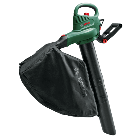 Suflanta/aspirator frunze Bosch UniversalGardenTidy 2300, Sac colector 45 L, 2300 W, Viteza maxima aer 285 km/h, Negru/Verde 06008B1002