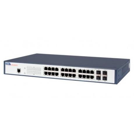 Switch ZXR10 1660-24TC: 24*GE (4*GE combo) Switch 20 GE + 4 GE combo//Web GUI/CLI /Multicast/QOS/Managed Intelligent Ethernet, switch/ Desktop/ Rackmountable
