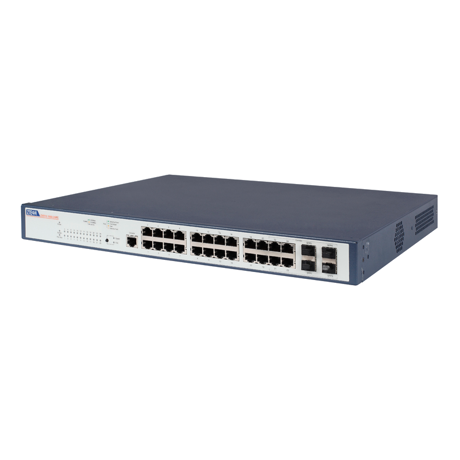 Switch ZXR10 1660-24PC, 20GE+4GE combo, 24POE+, Web GUI, CLI, Multicast, QOS, AC
