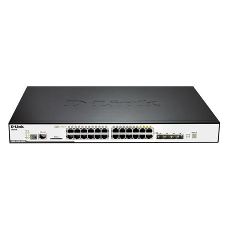 Switch D-Link DGS-3120-24PC/SI, 20 porturi Gigabit PoE