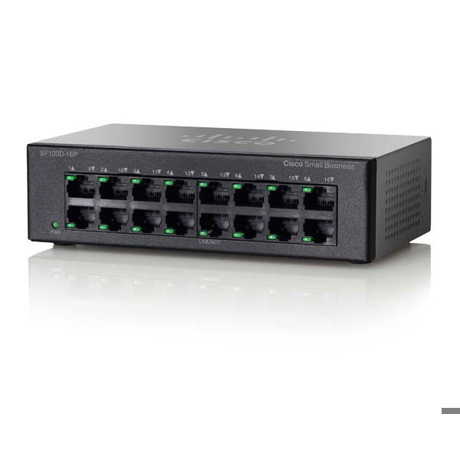 Switch Cisco SF100D-16P 16-Port 10/100Mbps PoE