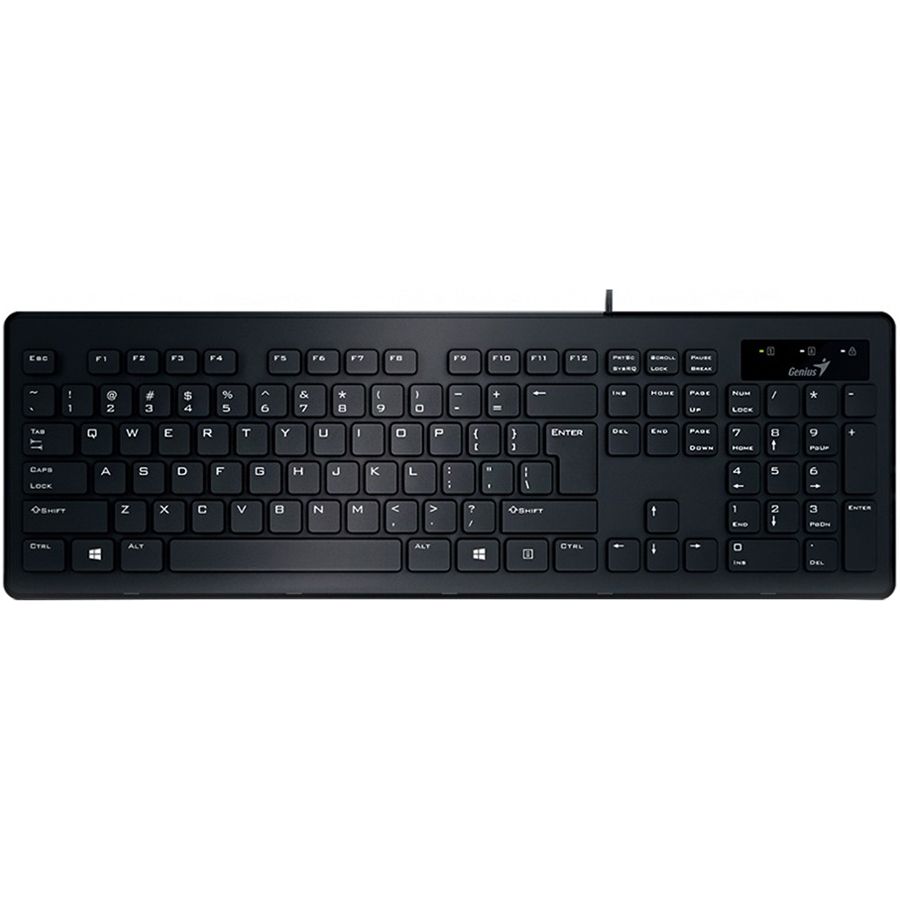 Tastatura Genius Slimstar 130, cu fir, US layout, neagra, USB