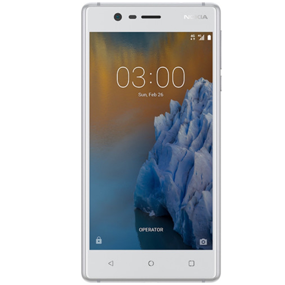 Telefon mobil Nokia 3 Dual SIM 5.0", 4G, RAM 2GB, Stocare 16Gb Silver White