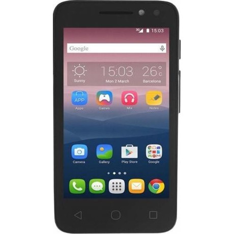 Telefon mobil Alcatel 4034D Pixi 4 Dual Sim 3G, 4", RAM 512MB, Stocare 4GB, Camera 2MP/VGA, Black
