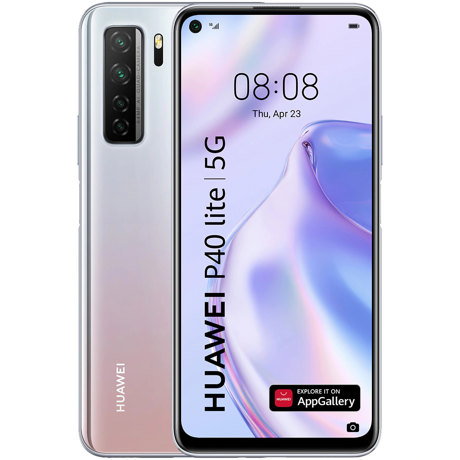 Telefon mobil Huawei P40 Lite Dual Sim, Silver Space, 5G, 6.5'', RAM 6GB, Stocare 128GB