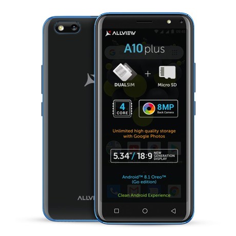 Telefon mobil Allview A10 PLUS, Dual Sim, 3G, Black