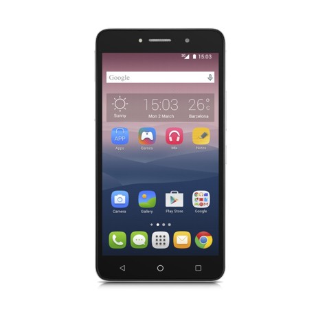 Telefon mobil Alcatel 8050D Pixi 4, Dual Sim, 3G, 6", Quad-core, RAM 1GB, Stocare 8GB, Camera 8MP/5MP, Baterie 2580mAh, Silver