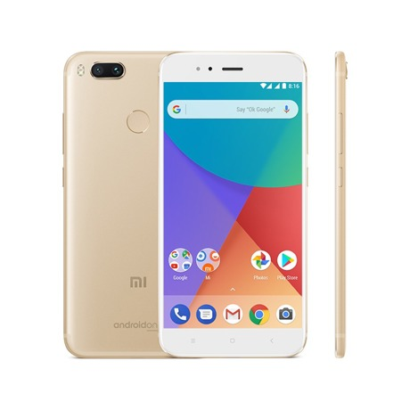 Telefon mobil Xiaomi Mi A1 Dual Sim 5.5" LTE , Gold, RAM 4GB, Stocare 32GB, Camera 5MP/12MP