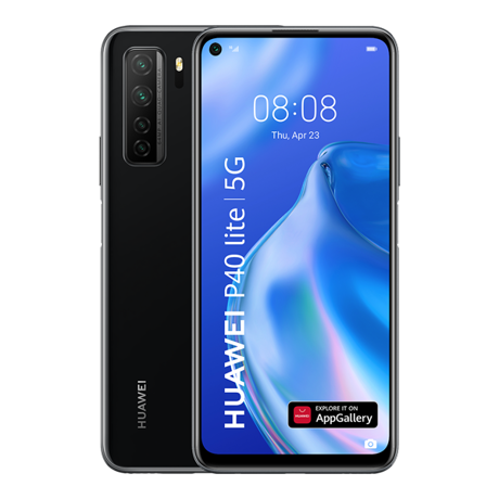 Telefon mobil Huawei P40 Lite Dual Sim, Midnight Black, 5G, 6.5'', RAM 6GB, Stocare 128GB