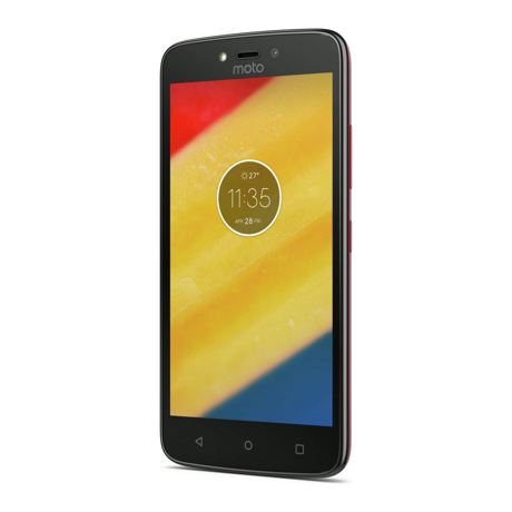 Telefon mobil Motorola Moto C Dual Sim, 5'', 4G, Ram 1GB, Stocare 8GB, Camera 2MP/5MP, Red
