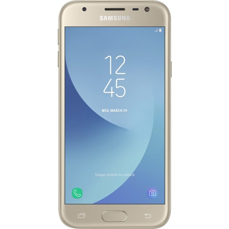 Telefon mobil Samsung Galaxy J3 (2017) Dual Sim 4G, Gold, 5.0", RAM 2GB, Memorie 16GB, Camera 5MP/13MP