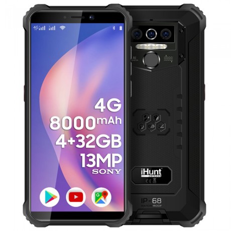 Telefon mobil iHunt Titan P8000 PRO Dual Sim, 4G, RAM 4GB, Stocare 32 GB, Black 