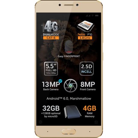 Telefon mobil Allview X3 Soul Plus Dual SIM, Gold, RAM 4GB, Stocare 32GB