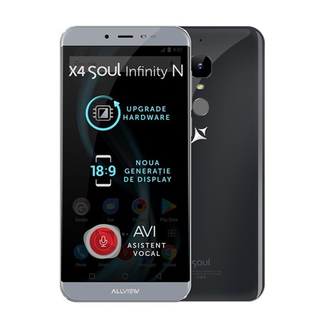 Telefon mobil Allview X4 Soul Infinity N, Dual SIM, Steel Gray, RAM 4GB, Stocare 32GB