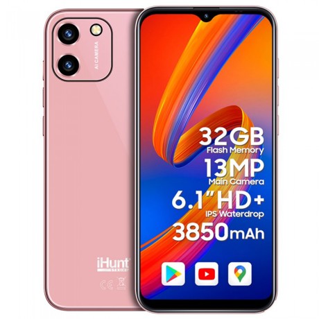 Telefon mobil iHunt Like 11 PRO Pink Dual Sim, 3G, RAM 1GB, Stocare 32 GB, Roz