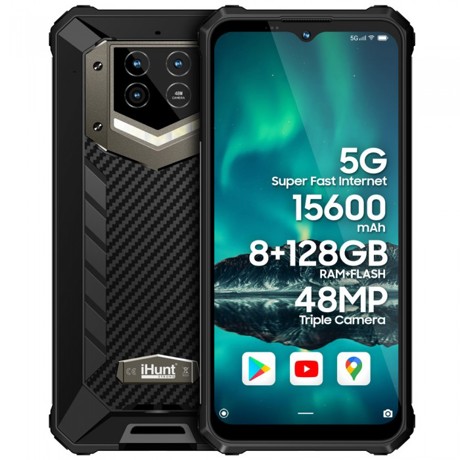 Telefon mobil iHunt Titan TITAN P15000 PRO, Dual Sim, 5G, RAM 8GB, Stocare 128 GB, Negru