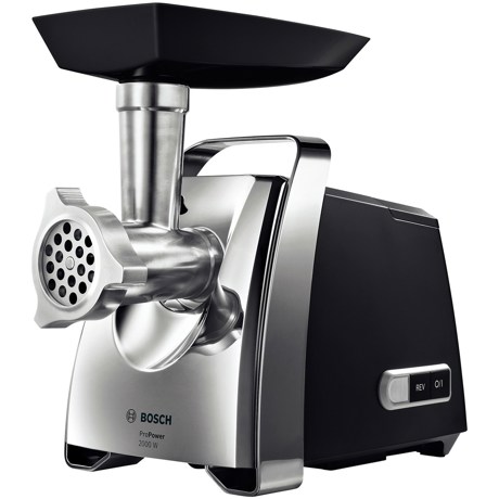 Tocator de carne Bosch MFW67440, 2000 W, 3.5 Kg/min, Negru/Argintiu