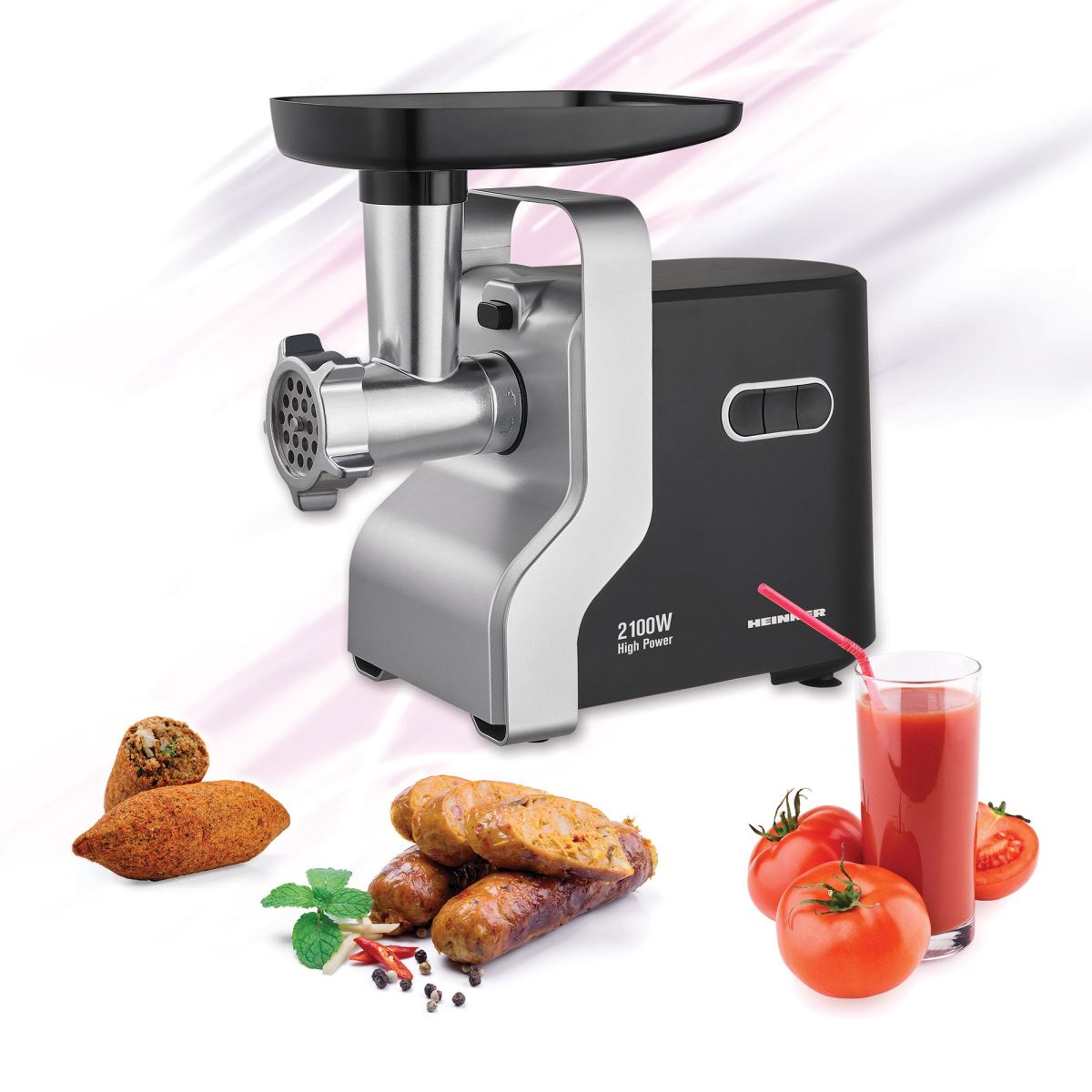 Masina de tocat carne Heinner MG-2100BKSL