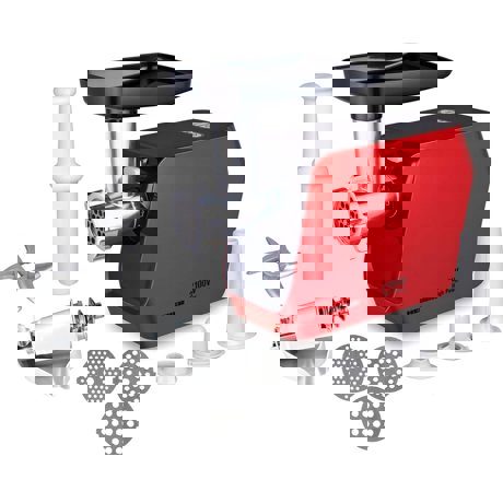 Tocator de carne Heinner MG-2100RD, 2100W, 1.8 kg, Acc rosii, Acc. Carnati, Rosu