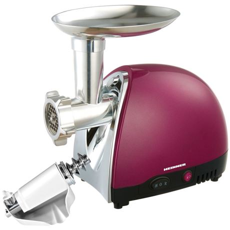 Tocator de carne Heinner Charm MG1500TA-BG, 1600 W, 2kg/min., Acc. carnati, Acc rosii, Rosu burgund