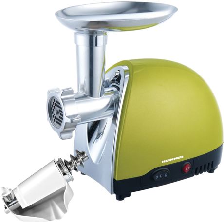 Tocator de carne Heinner Charm MG1500TA-GR, 1600W, 2kg/min., Acc. carnati, Acc rosii, Verde
