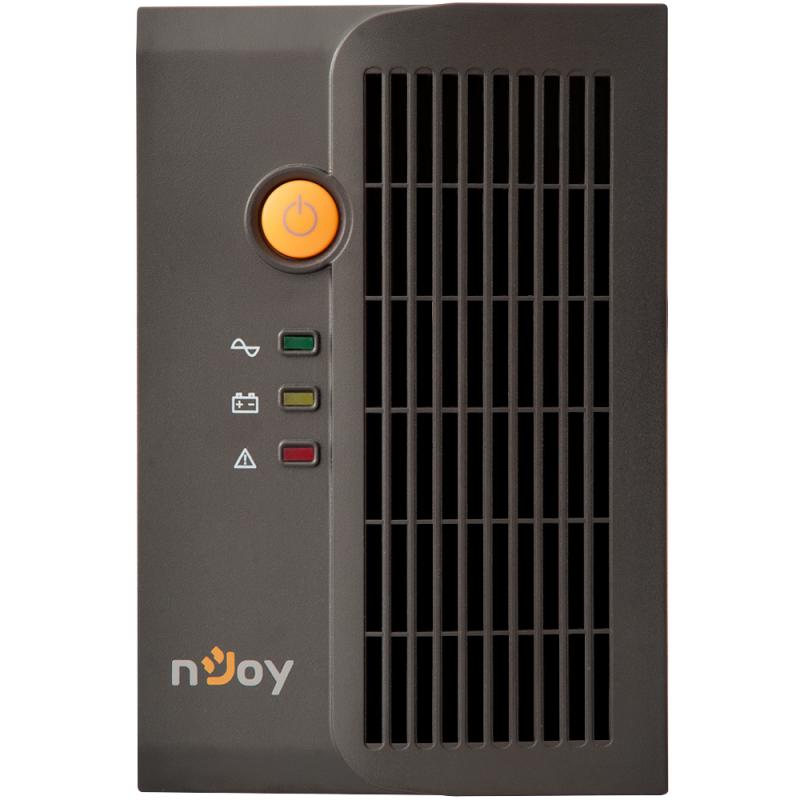 UPS nJoy Eris 600, 600VA/360W, 2 Prize Schuko, sinusoida simulata, foloseste baterie externa Auto (nu este inclusa), Reglaj Automat al Tensiunii, recomandat pentru centrale termice