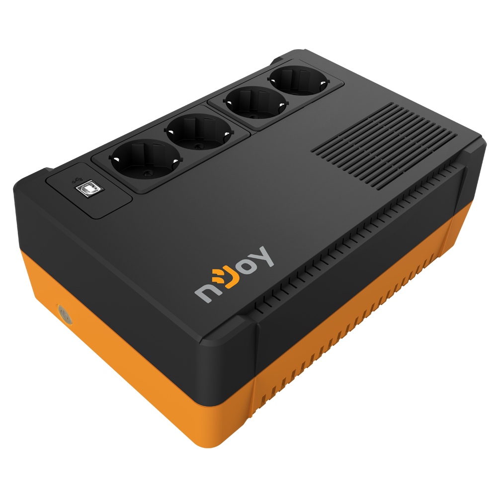 UPS nJoy Soter 600, 600VA/ 360W, 4 Prize Schuko cu protectie, Functie auto-restart, Stabilizator de tensiune (AVR)