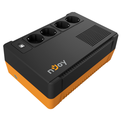 UPS nJoy Soter 600, 600VA/ 360W, 4 Prize Schuko cu protectie, Functie auto-restart, Stabilizator de tensiune (AVR)