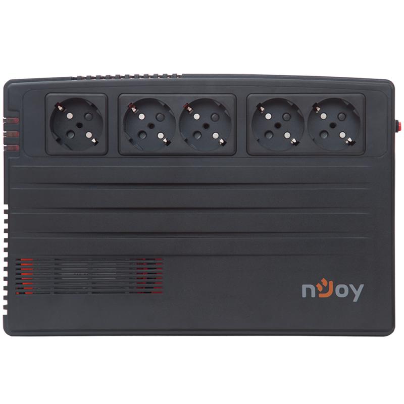 UPS nJoy Shed 625, 625VA/375W, 5 Prize Schuko cu protectie din care 4 legate la baterie, Management, Reglaj Automat al Tensiunii, Protectie LAN si Coaxial