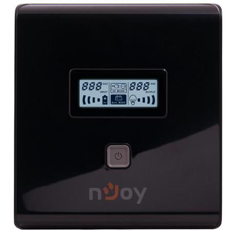 UPS nJoy Isis 1000L, 1000VA/600W, LCD Display, 4 Prize Schuko cu Protectie, Management, Reglaj Automat al Tensiunii