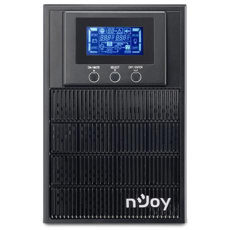 UPS nJoy Aten 1000, 1000VA/800W, On-line, LCD Display, 3 Prize Schuko cu Protectie, Management, Tower, Dubla conversie