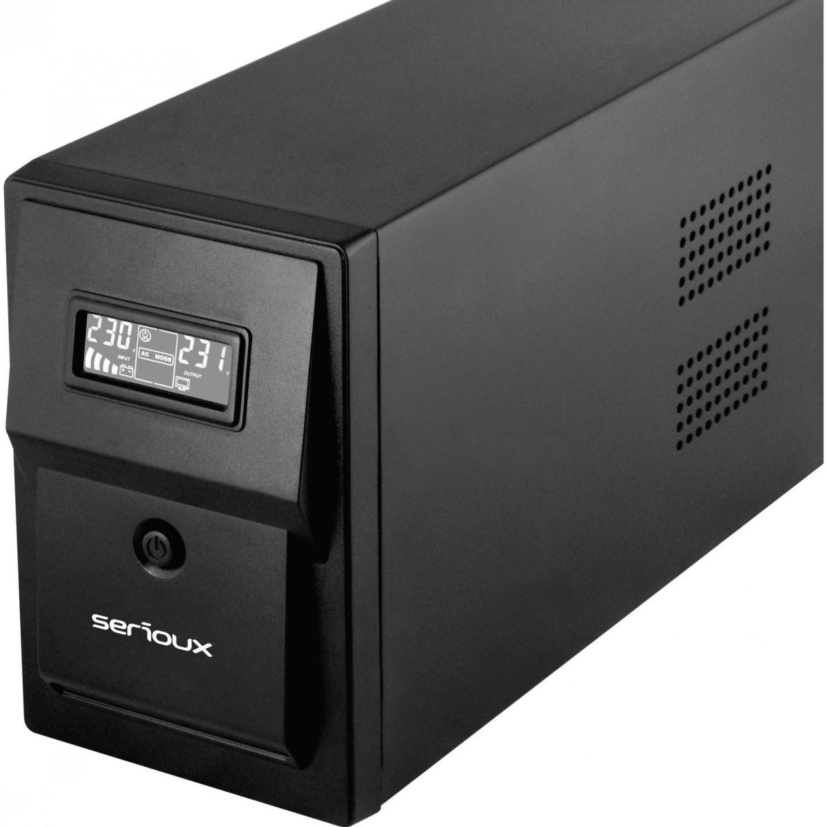 UPS Serioux 1500VA, Line Interactive, 1500VA/900W, 3 porturi Schuko, RJ45+USB, Carcasa metalica, Functie AVR
