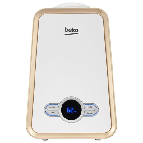 Umidificator Beko ATH7120, 250 ml/h, 3 L, Senzor de umiditate, Display LED, Functie ionizare, Alb/Auriu