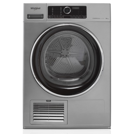 Uscator de rufe Whirlpool AWZ10 CD S PRO, Condensare, 10 kg, Aburi, 10 programe, Display, Argintiu