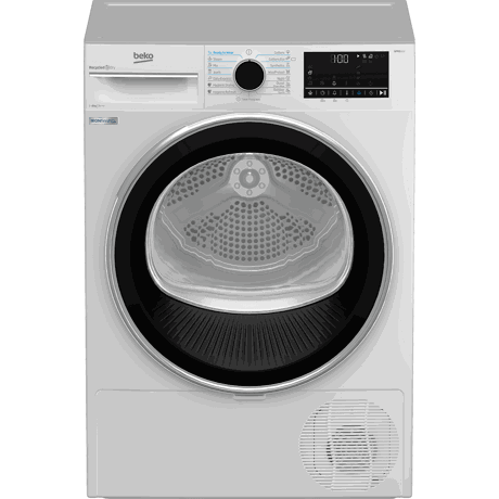 Uscator de rufe Beko B5T68243, Cu pompa de caldura, 8 kg, 15 programe, Anti sifonare, Child Lock, Display, Alb